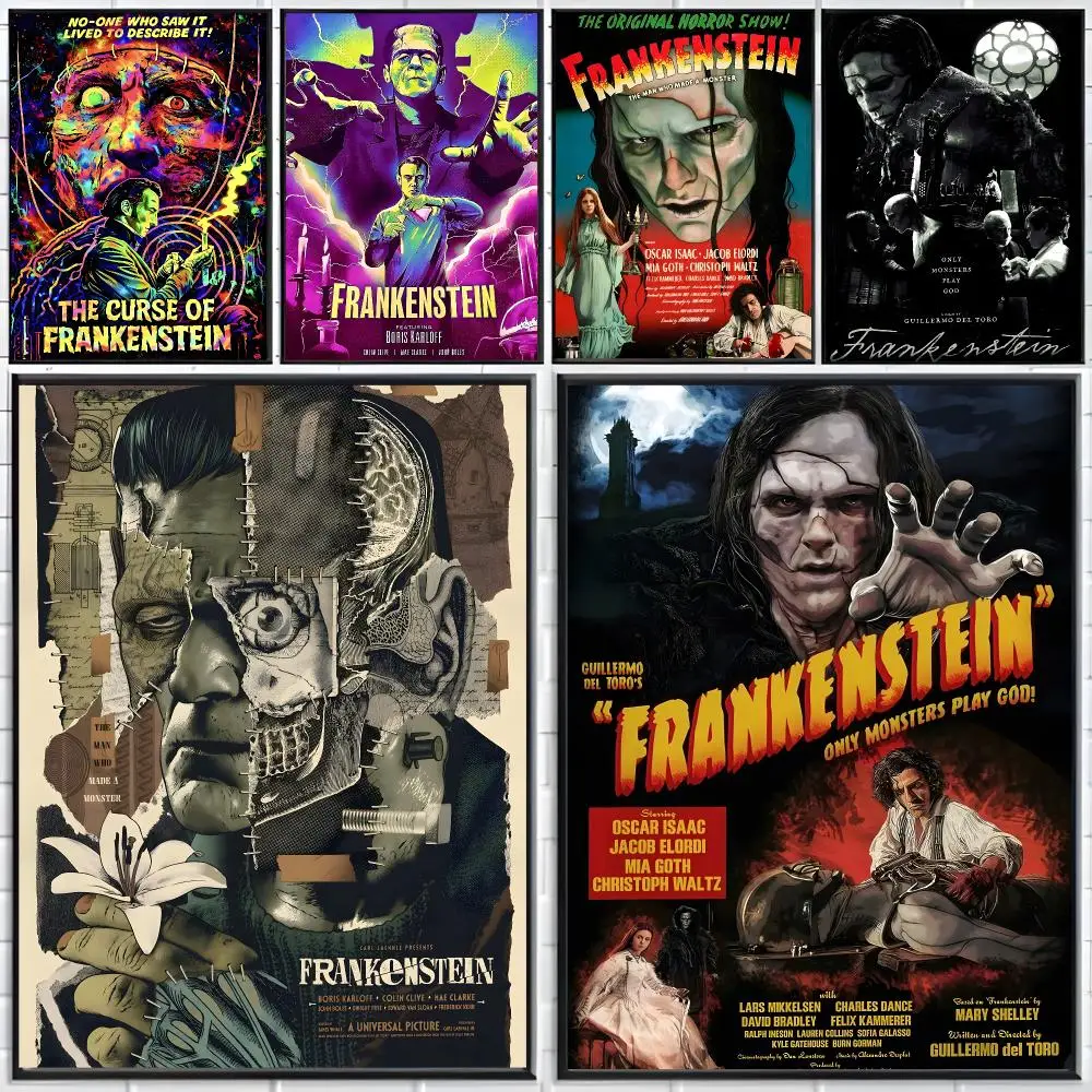 Gothic Novel F-Frankenstein Poster Distinct Home Decor Concepts Chic Indoor Art Pieces