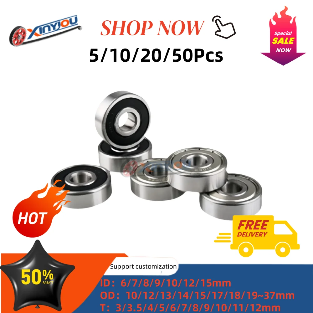 

Miniature precision small bearings with inner diameters of 8 mm and outer diameters of 12/14/16/19/22/24/28 mm