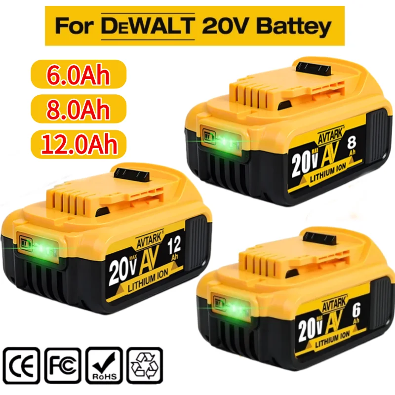 

High Capacity for Dewalt 20V Battery Pack – Replaces DCB182 DCMCST635 DCB609 DCB200 DCB201 DCB206,Perfect for Professional Use