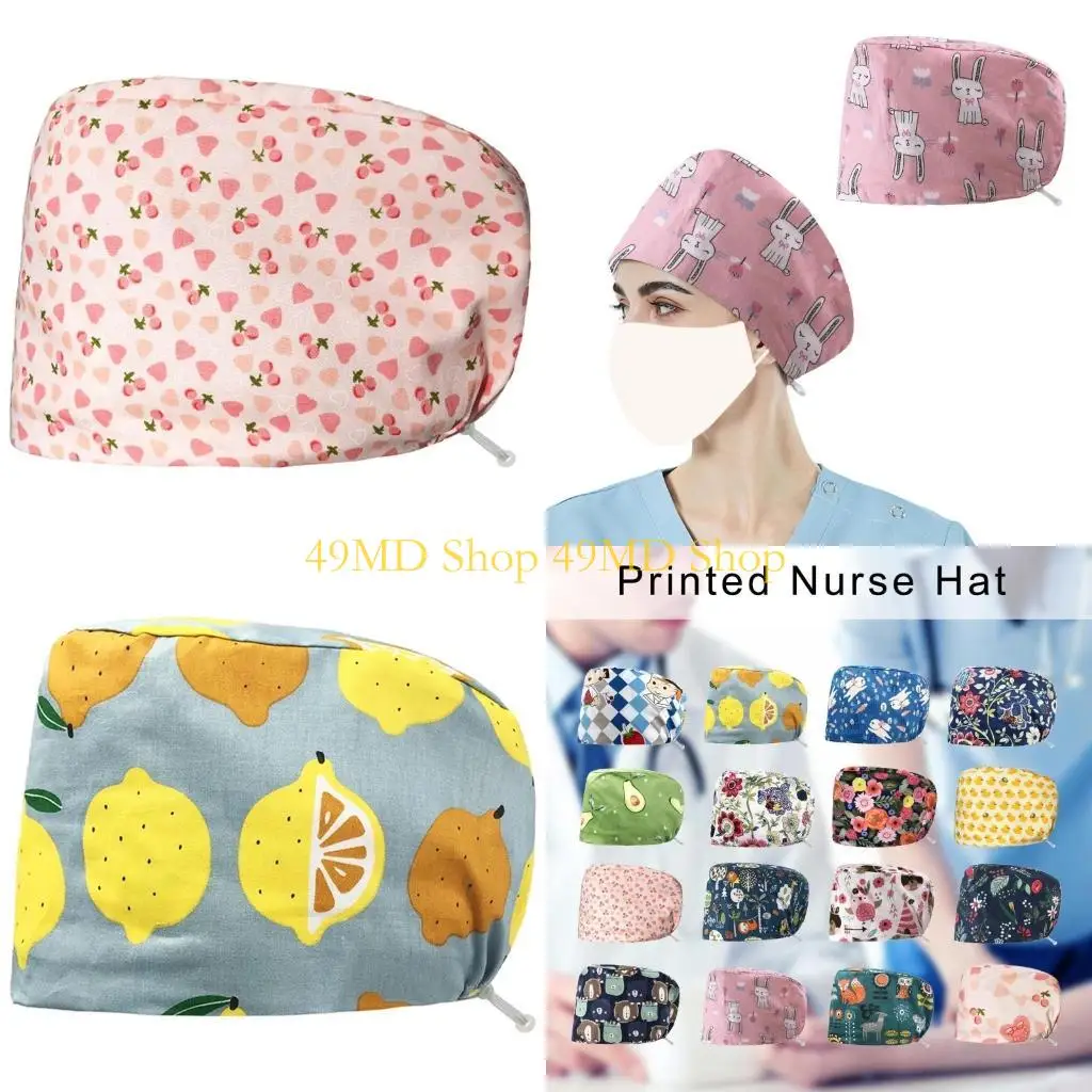 49MD Modische Blumen-Stillmütze mit Schweißband, schöne bedruckte Mütze. Leicht