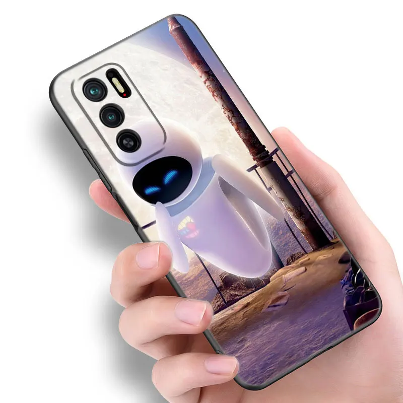 Cartoon Robot WALL-E Black Silicone Phone Case For Xiaomi Redmi Note 10 11 11S 12 13 Pro 4G Plus 10S 12S 11T 5G image 5