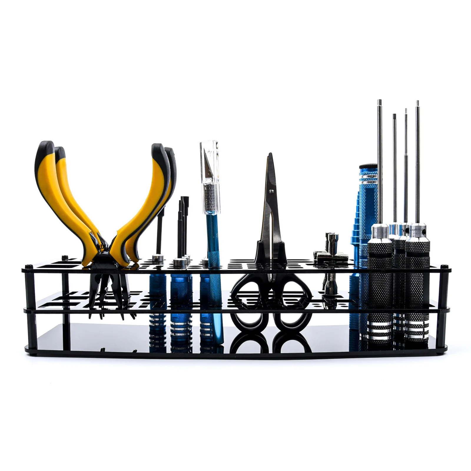 Imagem -02 - Chave de Fenda Storage Rack Holder Organizador para Hex Cross Screw Driver Kit de Ferramentas rc 63 Furos sem Ferramentas