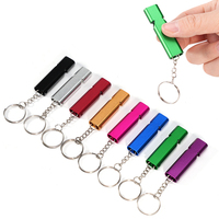 Birds Training Whistle Aluminum Alloy Survival Whistle Portable Emergency Keychain Whistle Pet Bird Parrot Training Tools