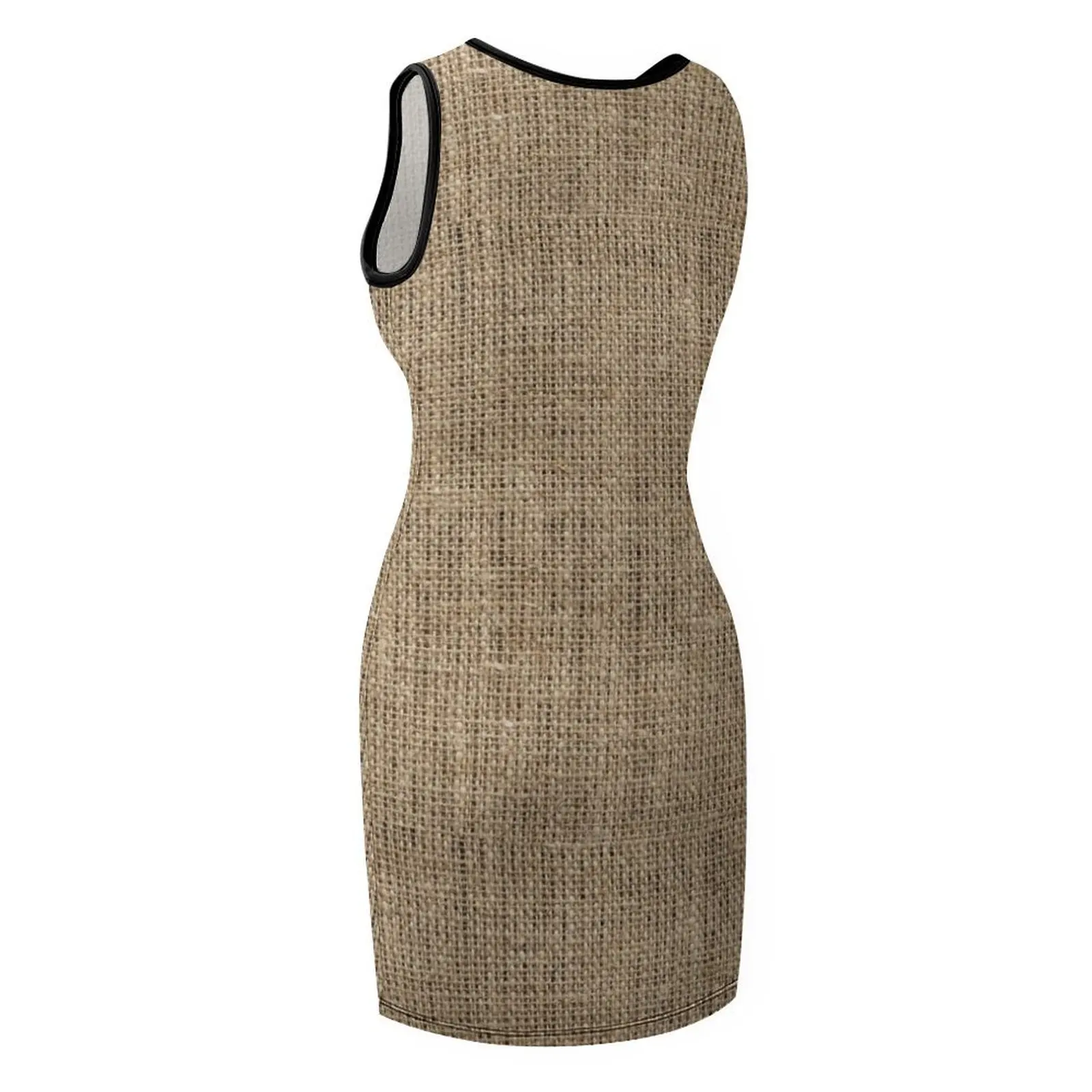 الخيش الأساسي - فستان صيفي طبيعي بدون أكمام فستان حفلات أنيق للنساء 2025 فستان نسائي ملابس نسائية