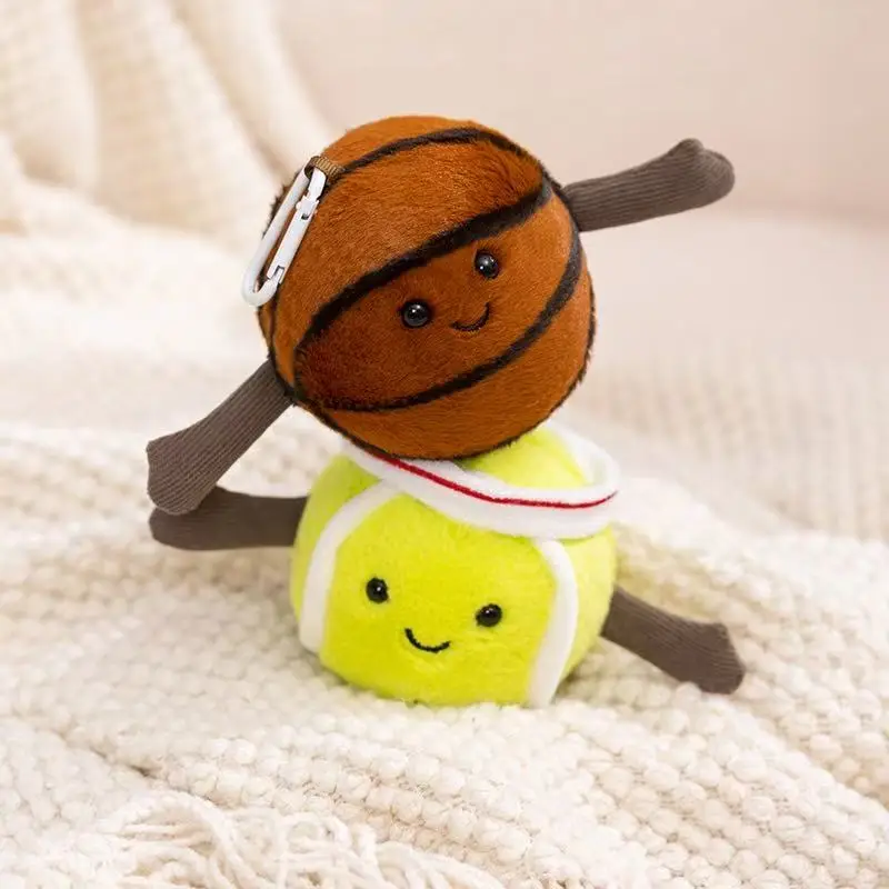 16cm nouvelle série de boules de Simulation sac à dos pendentif poupée en peluche jouet dessin animé mignon cadeau pour petite amie poupée amusante