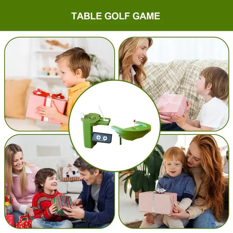 Jogo de golfe 3d impresso mesa brinquedo de golfe conjunto de bola de mesa com curso realista brinquedo de mesa para local de trabalho entusiastas de golfistas indoor