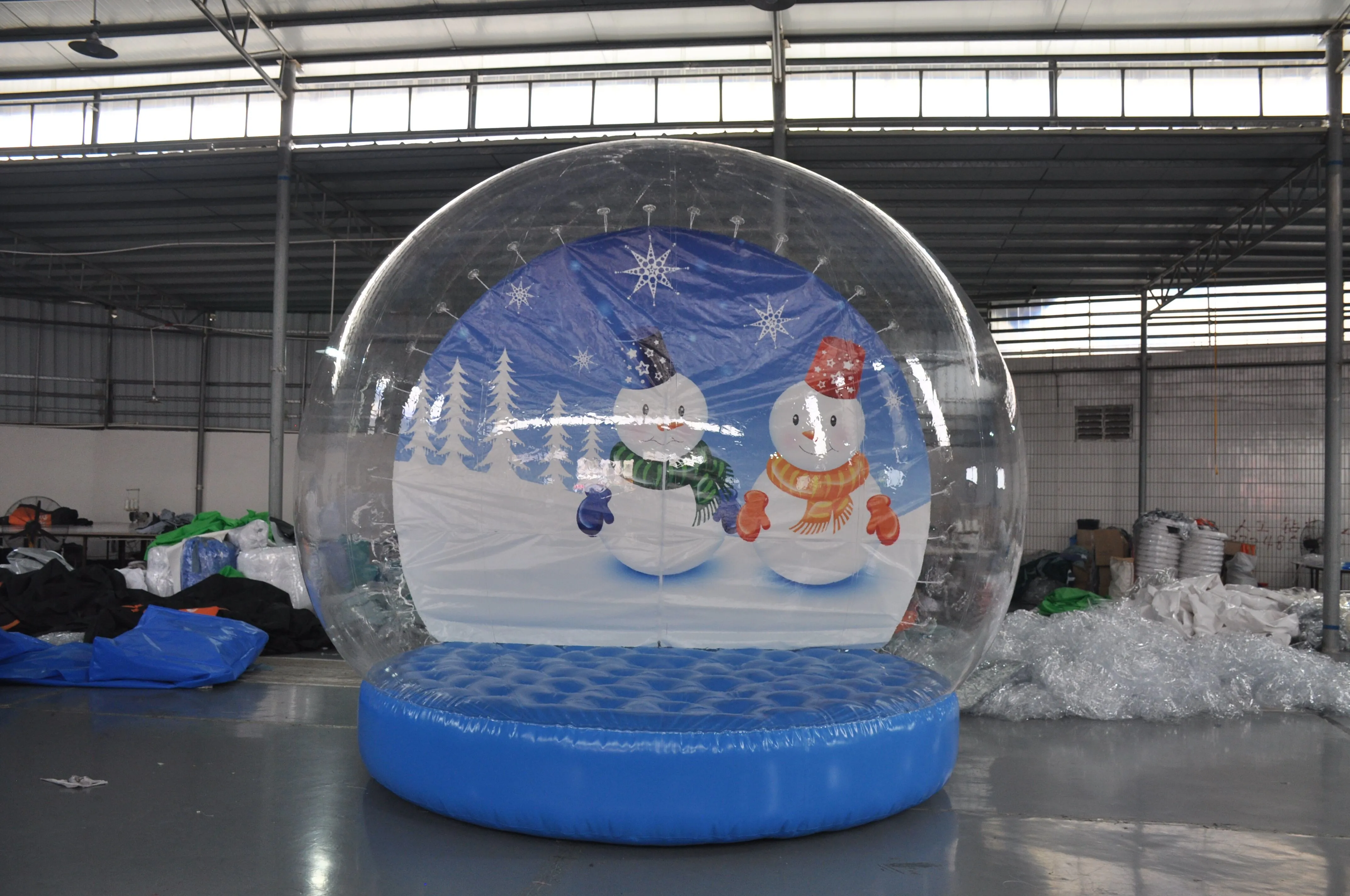 Christmas Photo Booth Snow Globe On Sale Customized Background Inflatable Snow Globe For Advertising Outdoor Event Bubble Dome