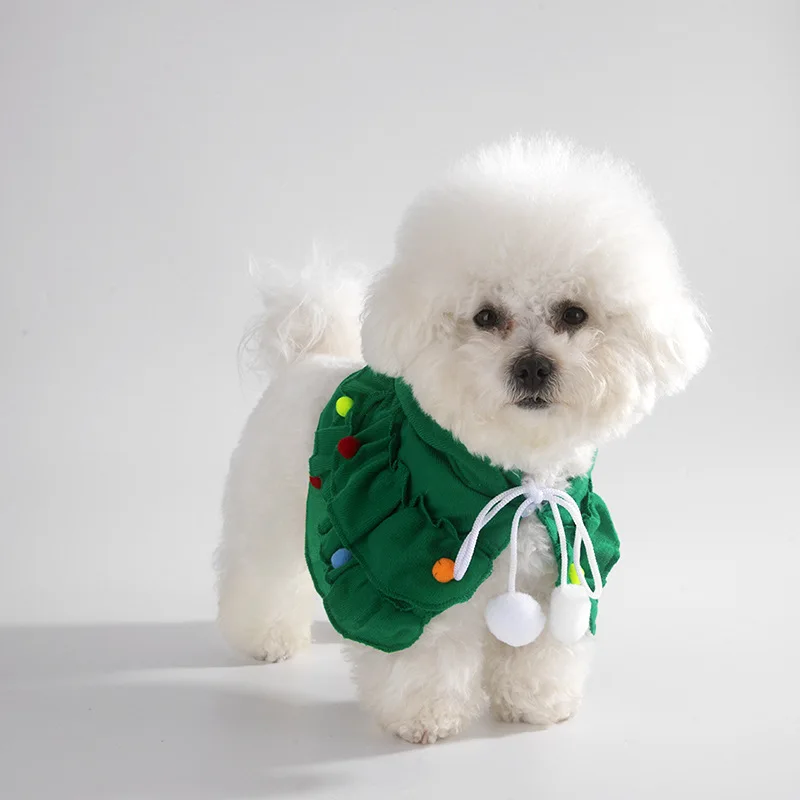 Pet Christmas Costum Ruffles Clothes Dog Cloak Pets Cape Shawl Puppy Cosplay Dress up Clothes High Quality Pet Cape