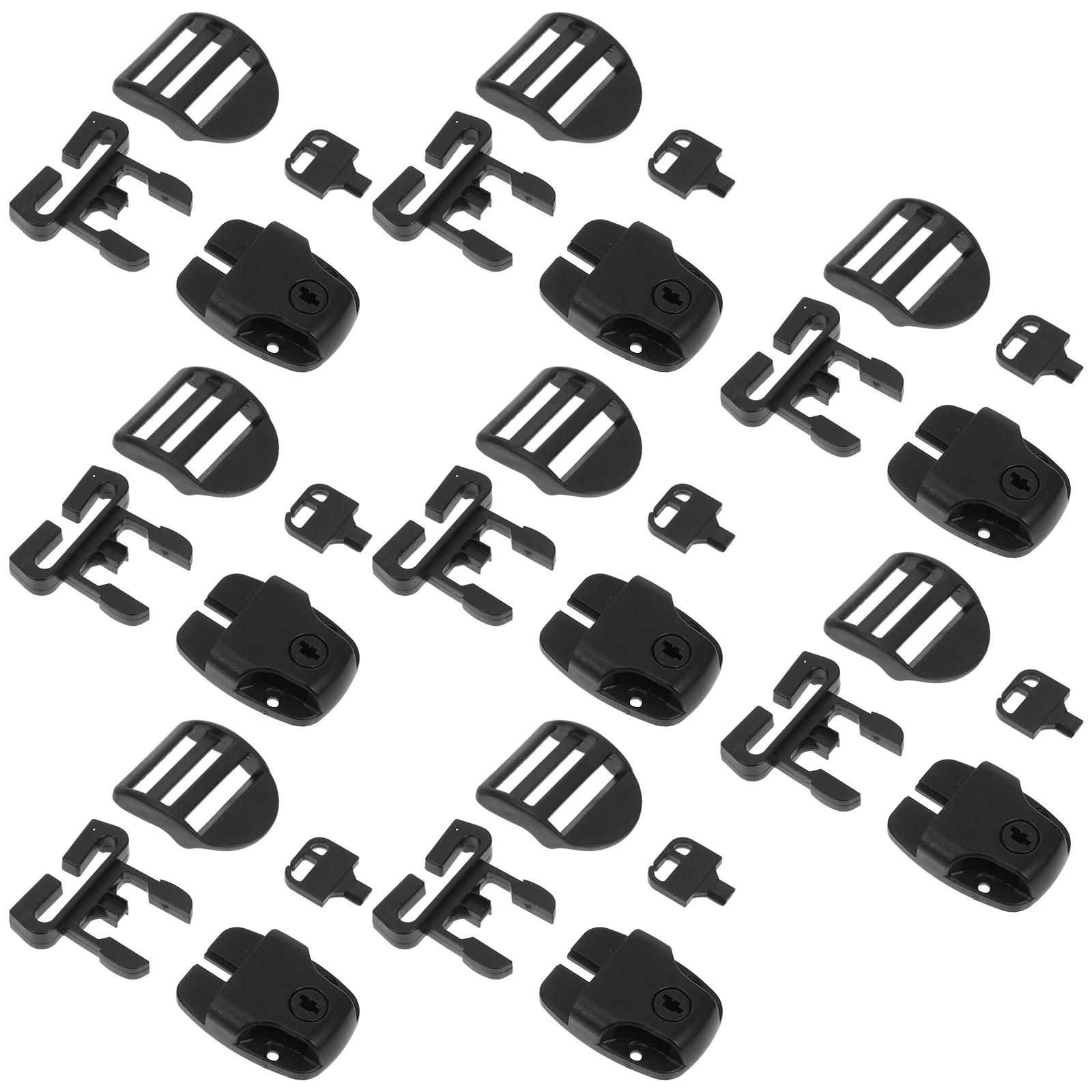 

8 Piece Hot Tub Cover Clips Replacement Kit Black Lock Straps Repair Broken Latch Secure Spa Covers Durability Performance Easy