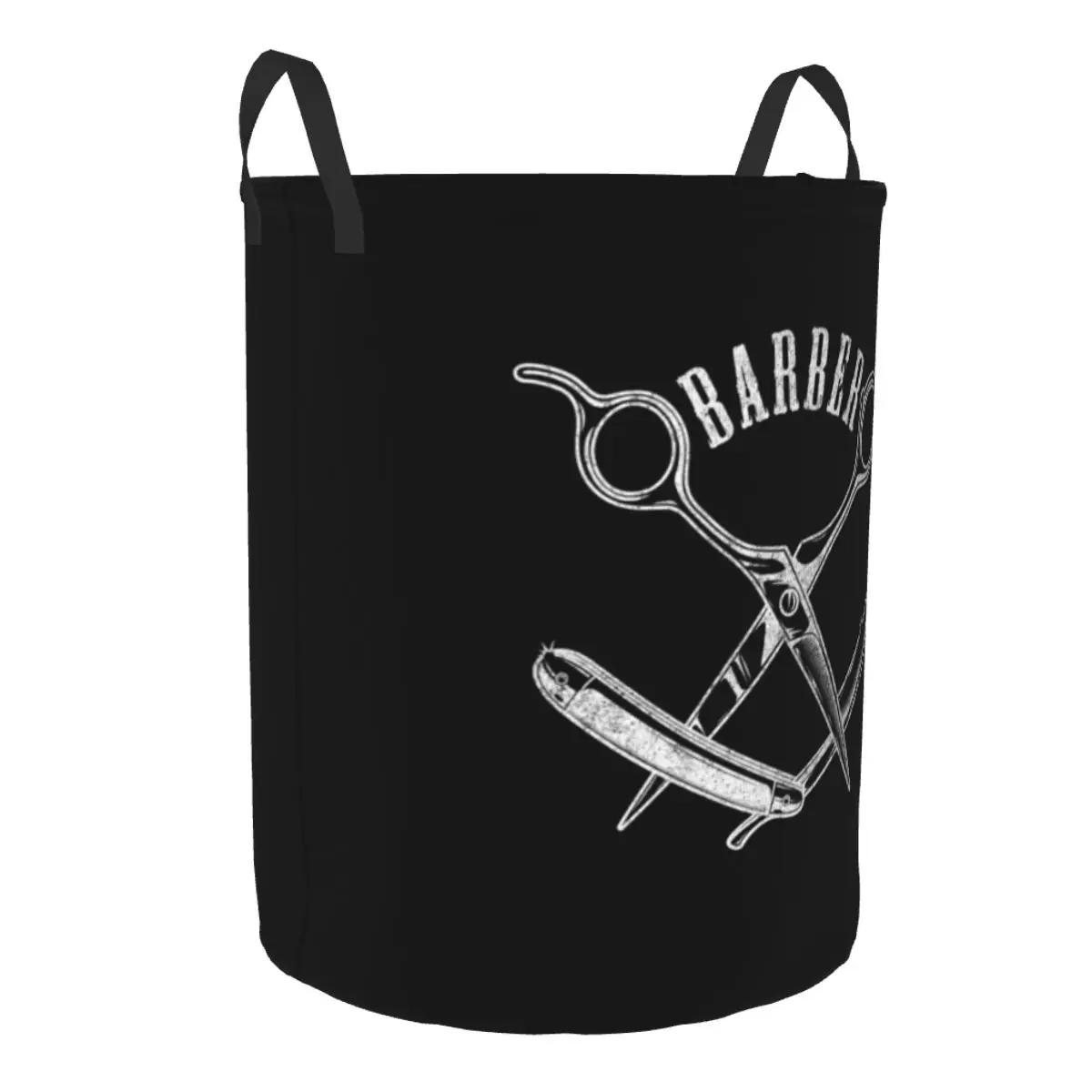 Customized Barber Funny Tools Laundry Basket Foldable Hairdresser Hair Salon Tools Clothes Hamper for Baby Kids Toys Storage Bag