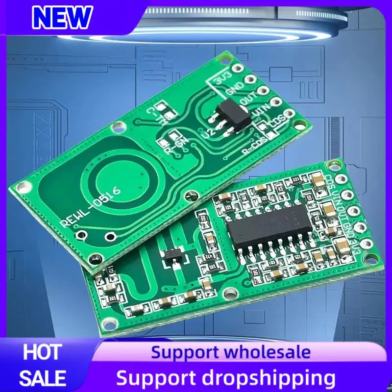 Cocok RCWL-0516 Modul Sensor Gerak Radar Microwave Modul Cerdas Induksi Tubuh Manusia Output 3.3V 5-8M Tahan Lama
