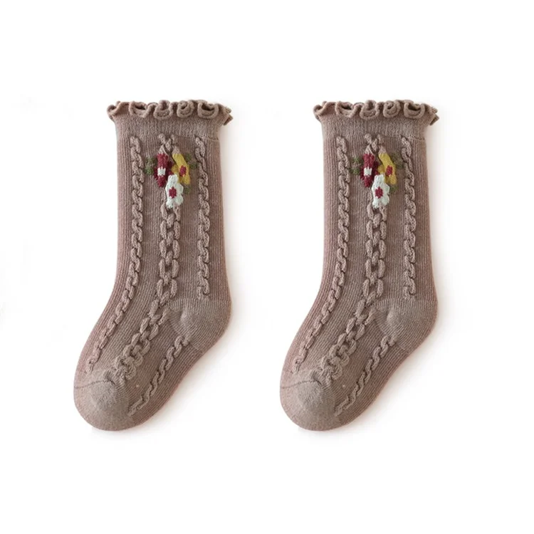 Kinder Socken Für Mädchen Baumwolle Druck Rüschen kinder Mädchen Socken Frühling Herbst Kleinkind Baby Prinzessin Socke 0-8Years Strümpfe Neue – Detail 8