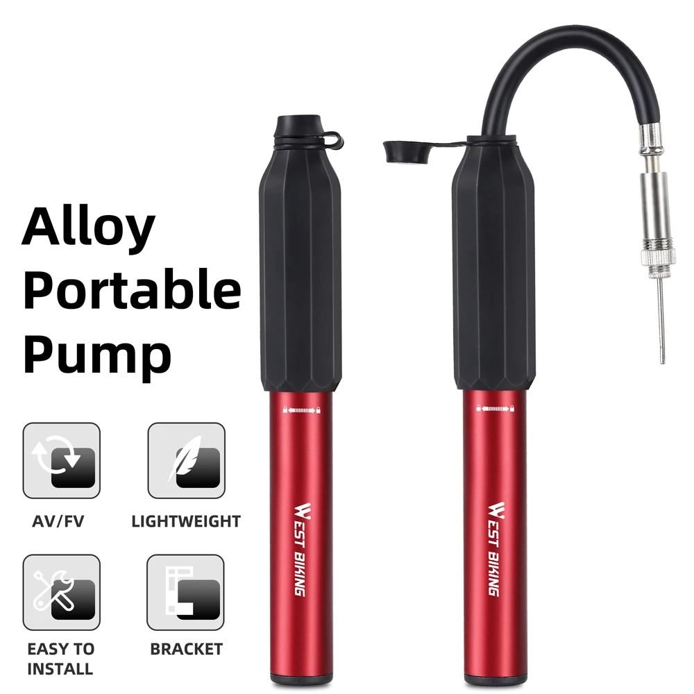 120PSI Portable Mini Bicycle Pump Cycling Hand Air Pump Ball Tire Inflator Telescopic Bicycle Tire MTB Road Bike Accessories