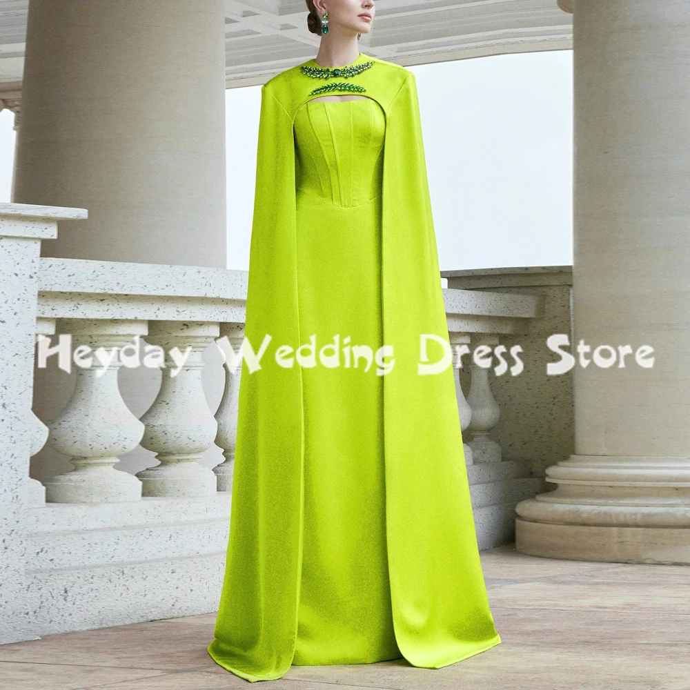 

Heyday Женские прямые вечерние платья в Саудовской Аравии с круглым вырезом и бисером, с длинными рукавами, элегантные платья длиной до пола, 2025