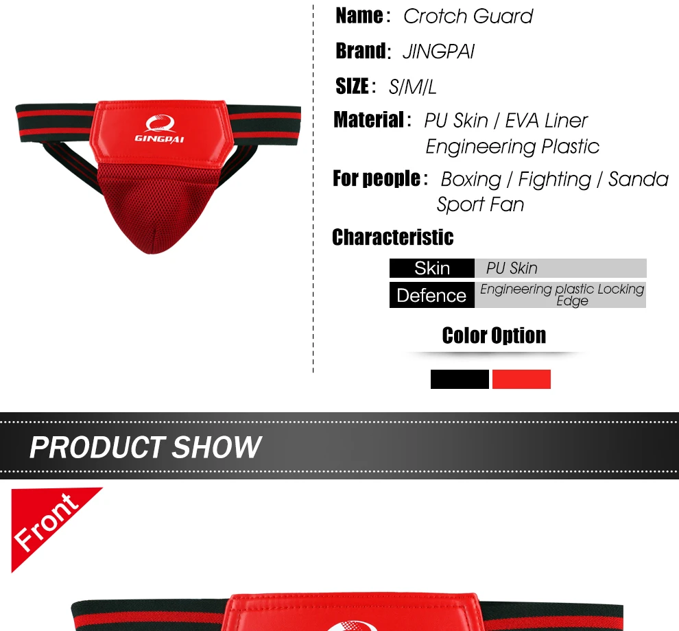 Rot Schwarz Erwachsene Männlich MMA Jockstrap Boxen Sanda Leistenschutz Taekwondo Training Schrittschutz Kickboxen Schutzschutz – Detail 5
