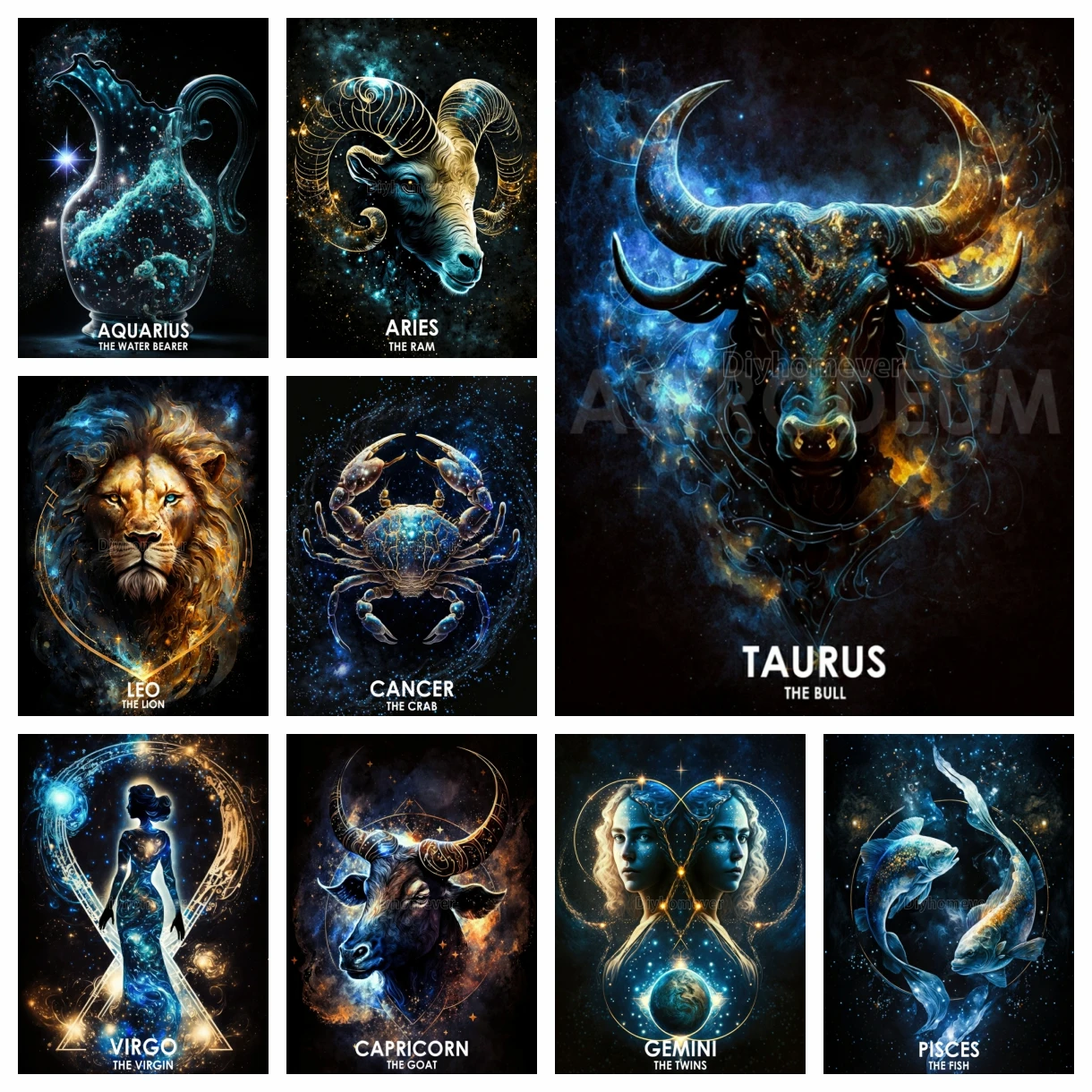 Weltraum Sternzeichen Sternbilder 5D Diamant Malerei Stickerei Kunst Astrologie handgemachte Kreuzstich Mosaik Home Decor Kinder Geschenk