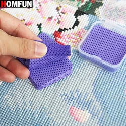 HOMFUN 50Pcs/Set Diamond Painting Cleaning - Effortless Pen & Bottle & Glue Cleaner, DIY Accessories Anti-Static Sealer Tools