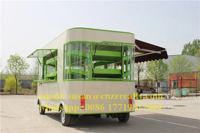 Double auvent de 4.2m, camion de nourriture électrique Mobile personnalisé pour crème glacée, remorque de cuisine/van/chariots de courses