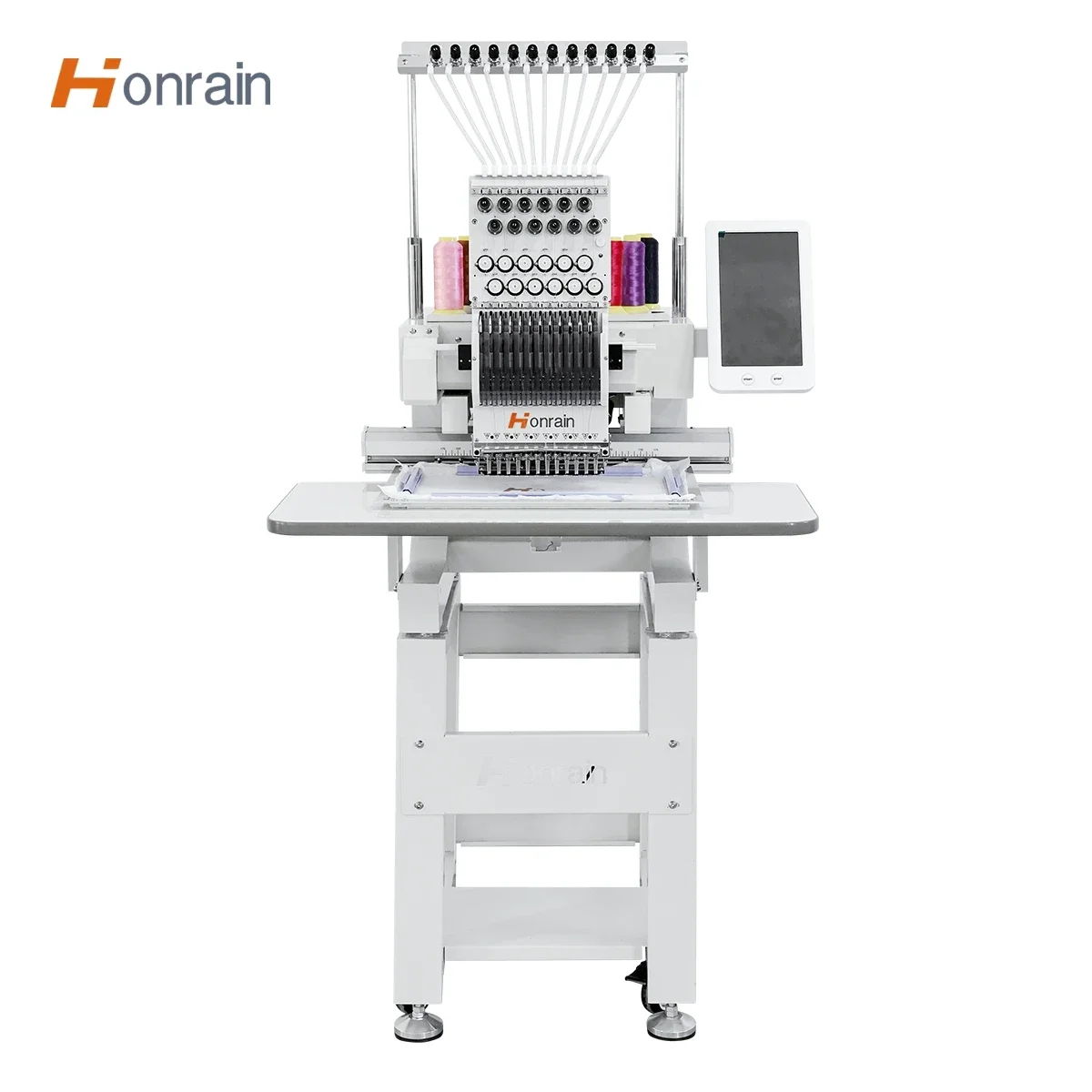Big Sale HONRAIN Chinese Factory 9/12 s Computerized 1200 Rpm Mini Single Head Embroidery Machine for Clothes
