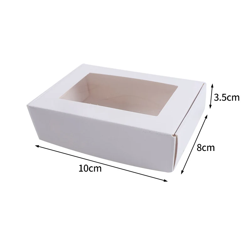 Kraft Paper Gift Boxes with Window, 1/5 PCS