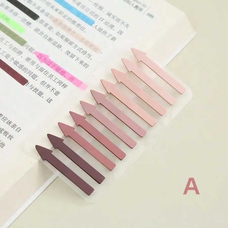 New Classification Label Convenience Stickers  Semi Transparent and Writable Fluorescent Color Combination Office Index Stickers