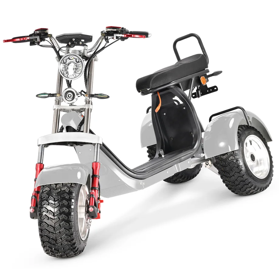 Arehouse Eec Coc Hot Selling 3 Wiel Elektrische Scooter Elektrische Eenwieler Driewieler Goedkope Prijs 60V 3 * 20ah Batterij E Scootercustom