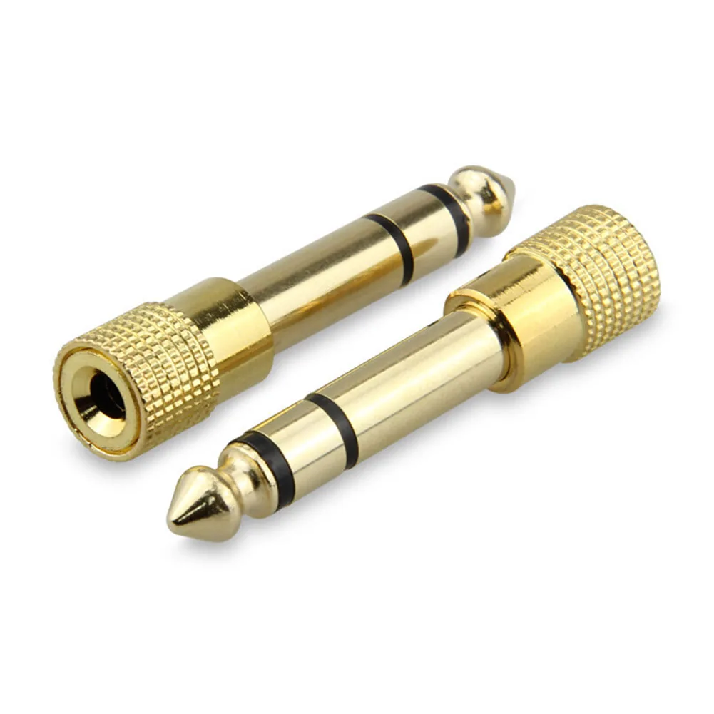 3.5Mm Mannelijk Naar 6.5Mm Vrouwelijke Jack Stereo Hoofdtelefoon Audio Adapter Home Connectors Adapter Microfoon Audio Adapter N E W