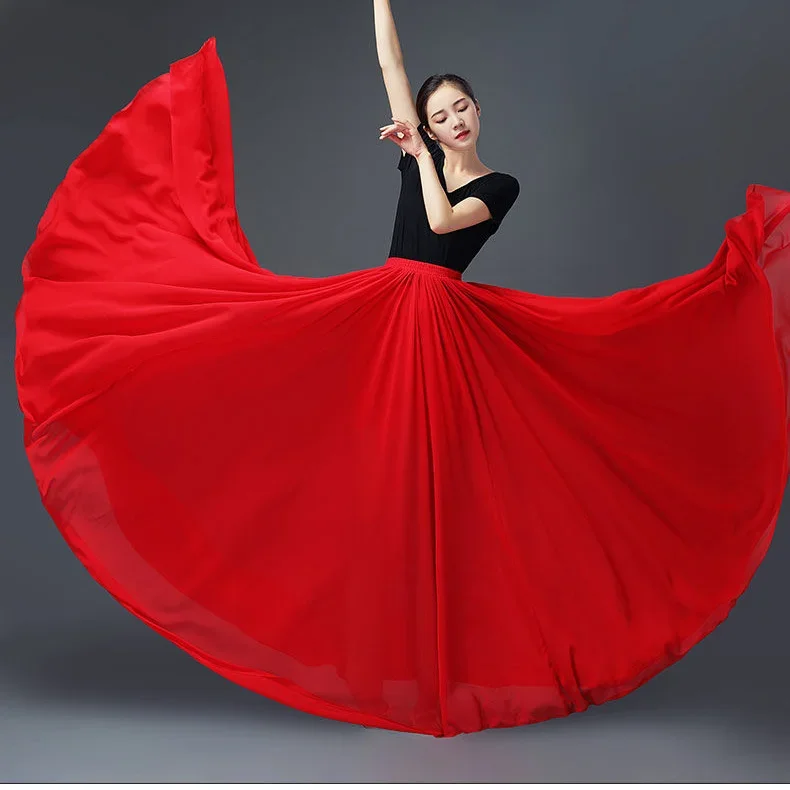 

Autumn Winter Gorgeous and Elegant Half Length Dress Performance Classical Dance A Line Long Female C78