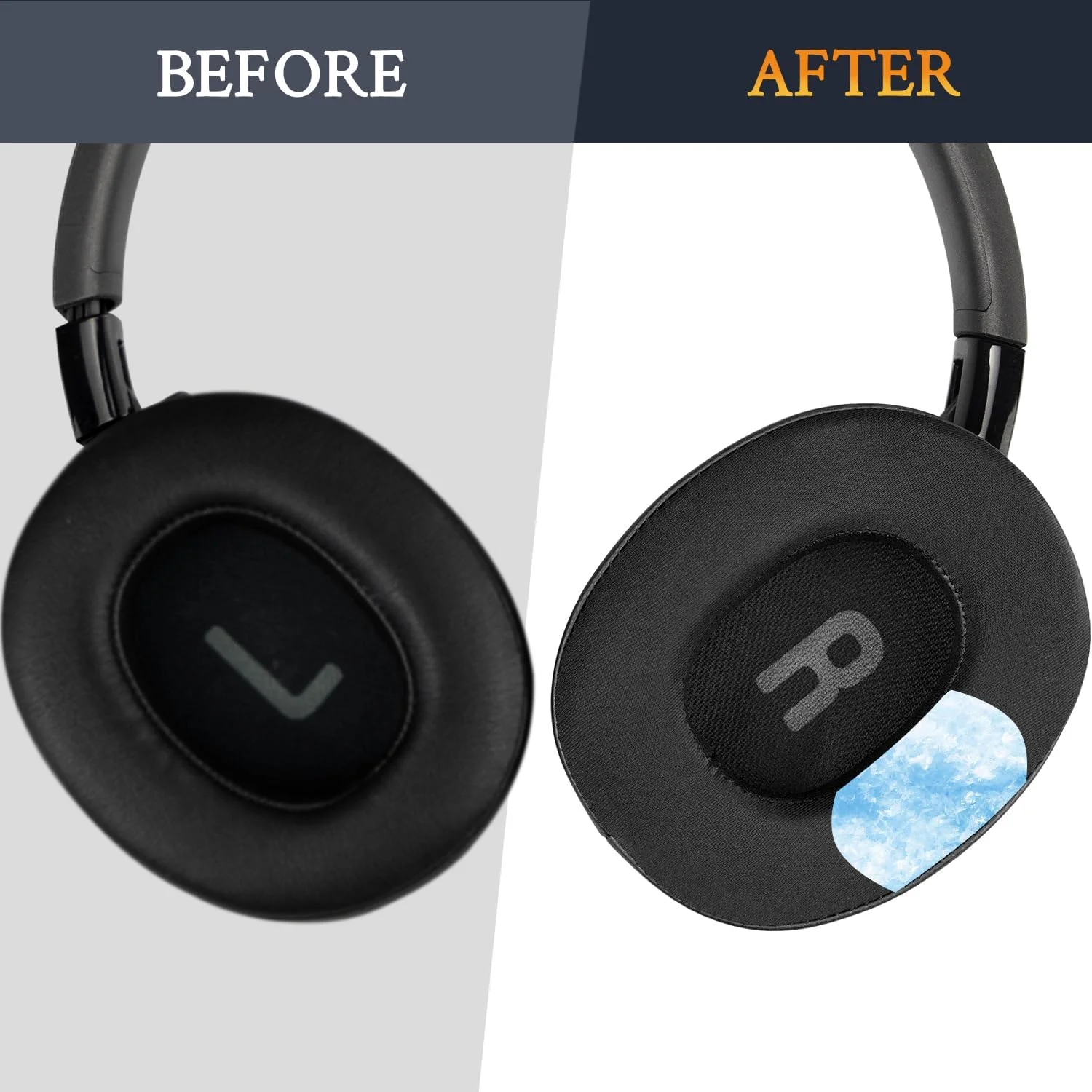 KUTOU Cooling-Gel oorkussens vervanging voor JBL Tune 700BT, 710BT, 720BT, 750BTNC, 760NC, 770NC draadloze over-ear hoofdtelefoon