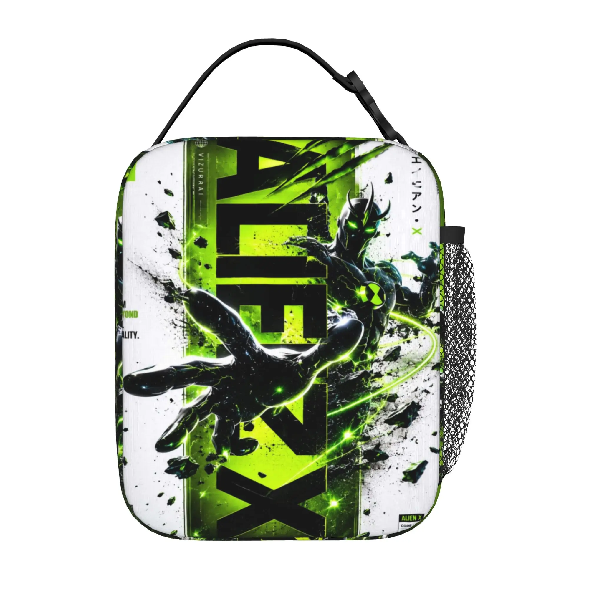 Back to school season Ben 10 Lunch Bag Ben10 Alien X Stylized Poster Vintage Super Quality Personalised Leakproof Lunch Bag