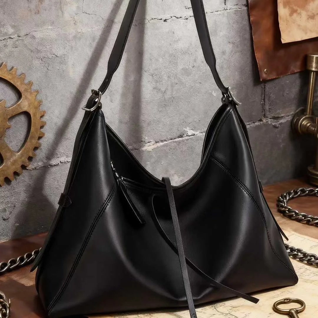 حمل حقيبة جديدة سوداء المحارب حقيبة يد كبيرة المرأة الكتف حقيبة كروسبودي سعة كبيرة حقائب جلدية ناعمة للركاب للنساء
