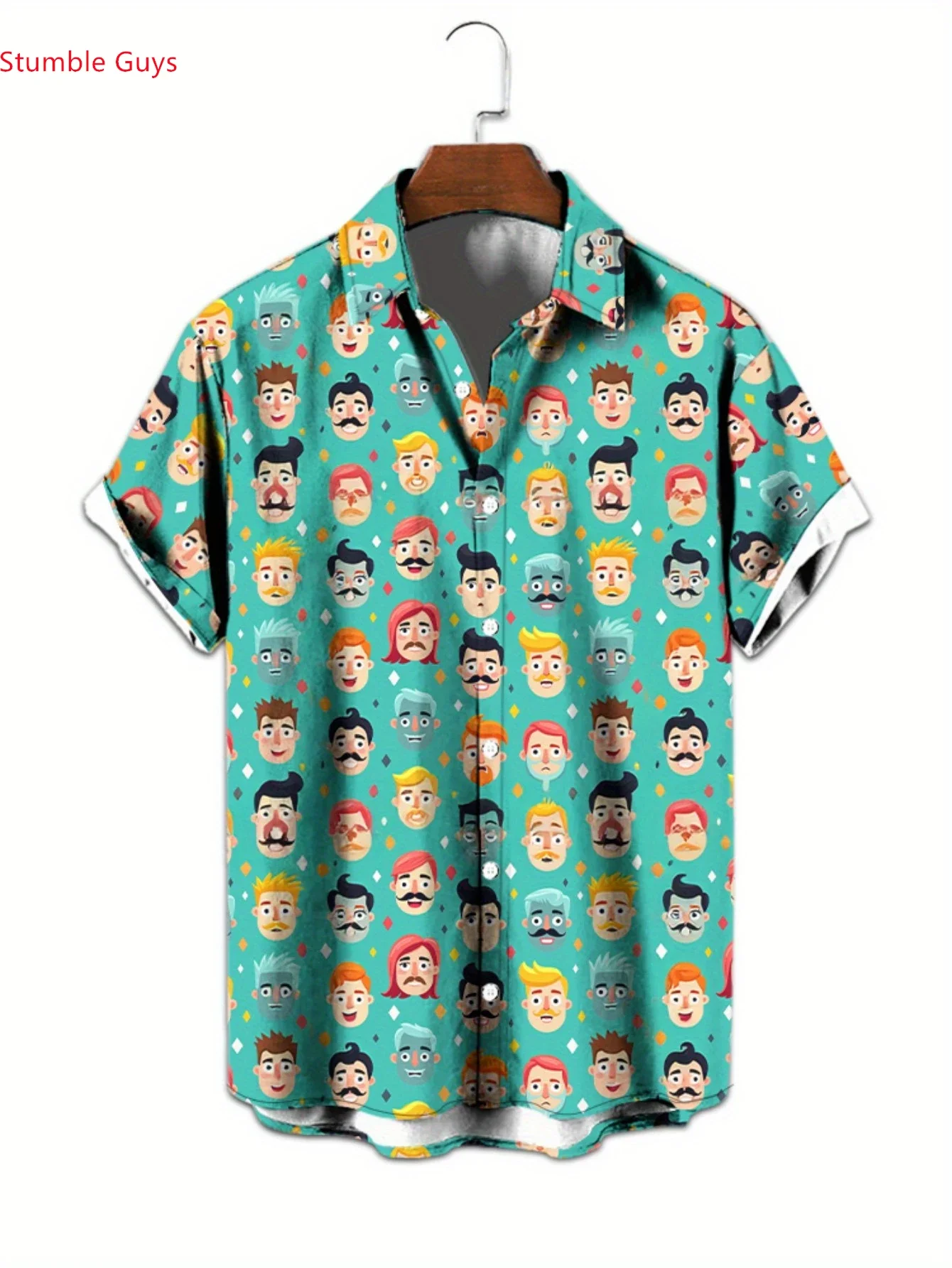 

Summer Men's Casual Hawaiian Shirt Man Short Sleeve Fashion Floral Print Lightweight Breathable Beach Vacation Party Shirts
