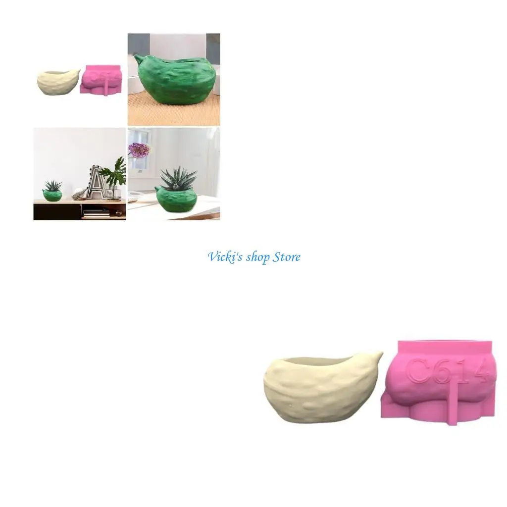 

Flower Pots Silicone Mold Concrete Plaster Holder Molds Crystal Resin
