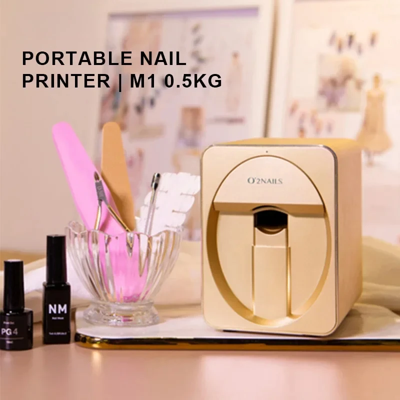 Smart Mobile Nail Printer Pattern Nail Printing Machine New Arrivals 2024 Portable Automatic Nail Making Device Spa Use