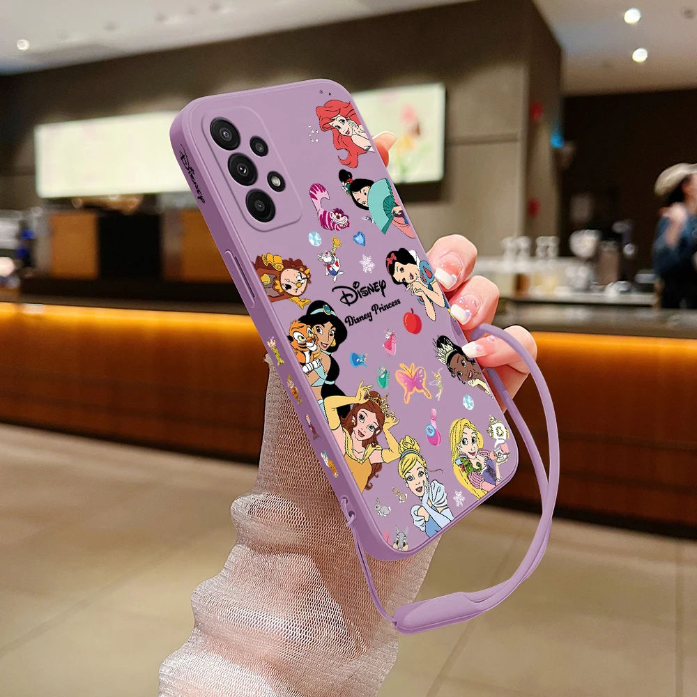 Etui Disney Princess Dwarfs do Huawei P50 P40 P30 P20 Nova 9 9SE 8 8i Mate 40 30 20 Pro Lite P Smart 2021 Pokrowiec z paskiem na rękę