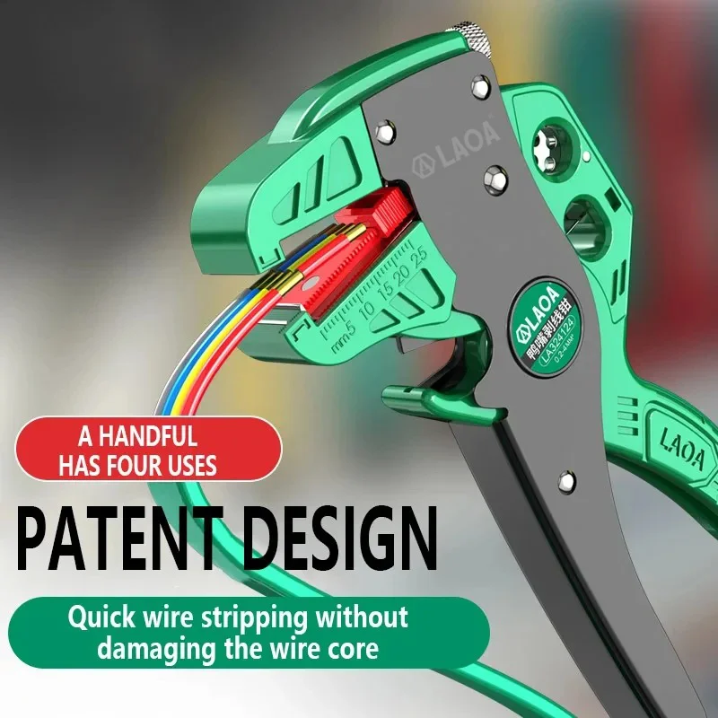LAOA 4 in 1 Wire Stripper Multifunctional Duckbill Wire Stripping Tools Cable Cutting Nippers Adjustable Motorcycle Repair Tools