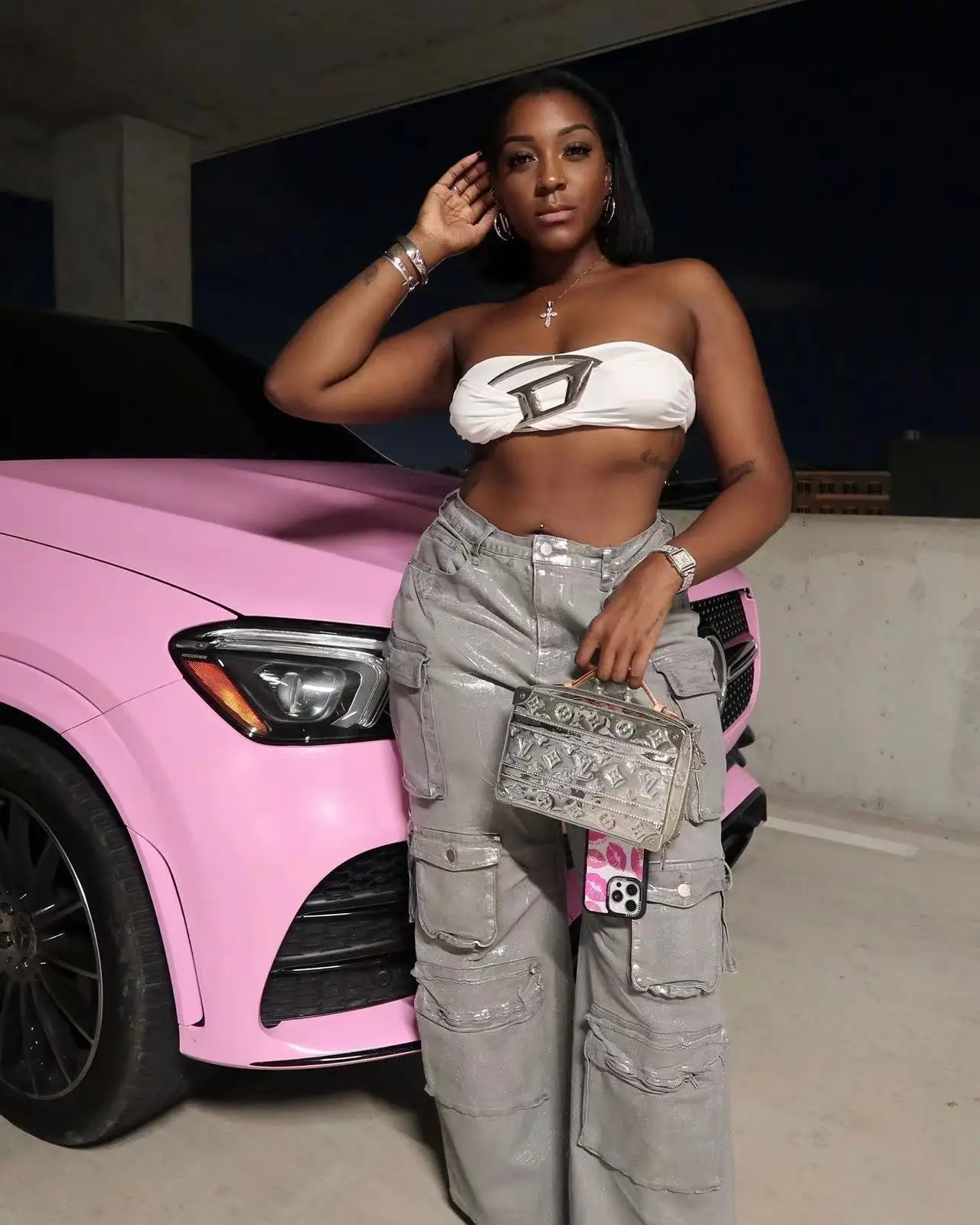 

Женские джинсовые брюки карго с эффектом потертости, со средней посадкой, с множеством карманов, прямые, в пол, 2026, женская уличная одежда