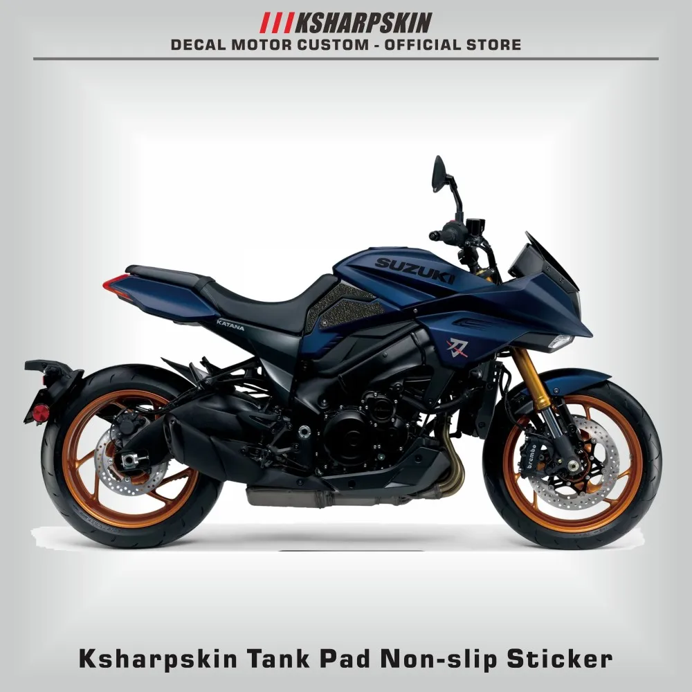 Motorcycle protection pad tank grip fuel tank pad sticker gasoline knee traction side Non-slip decals for SUZUKI KATANA 2020-25