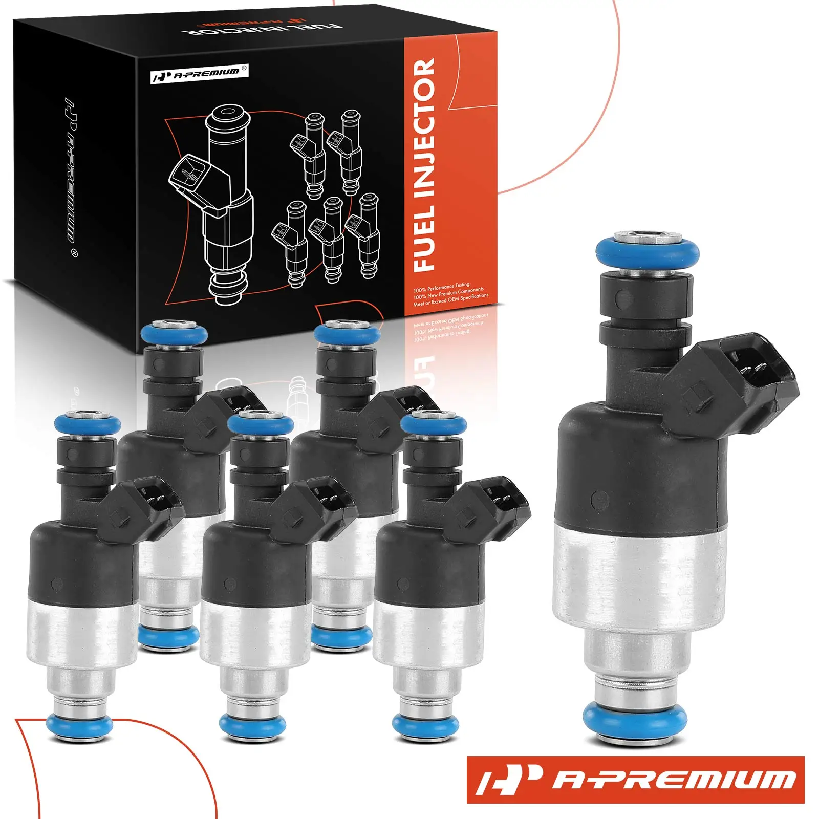 A-Premium 6Pcs Fuel Injector for Honda Passport 1994-1995 Isuzu Rodeo 1993-1995 Trooper 1992-1995