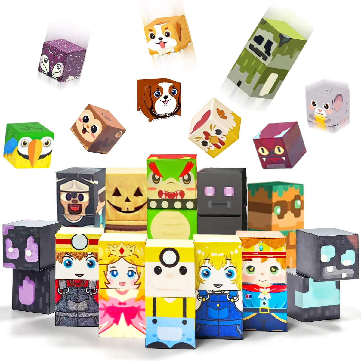 Magnetic Building Blocks Toys Characters Animals with Magnet Construction Toys STEM Sensory Gift For Kids Boys Girls 16/36PCS