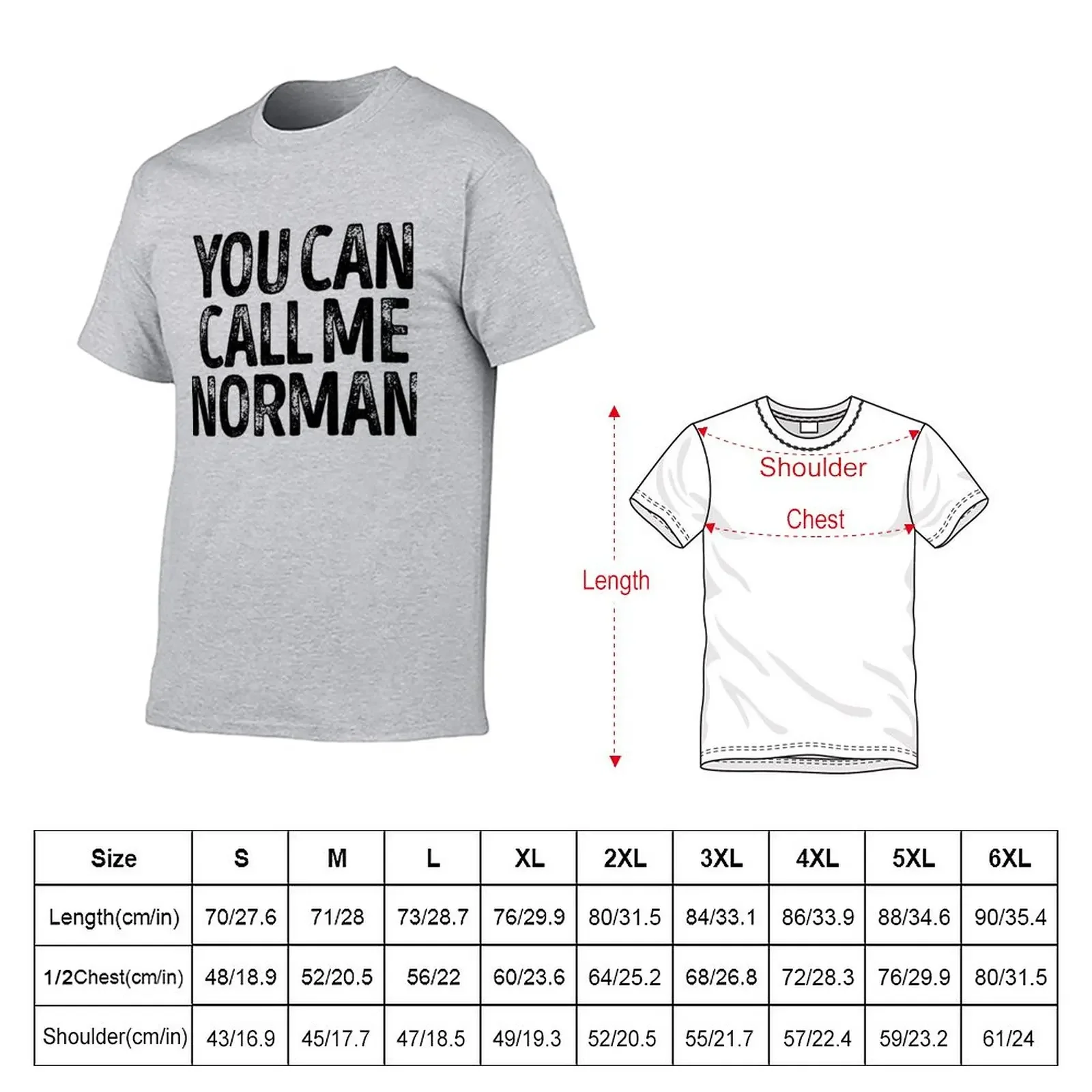 You Can Call Me Norman - Cool Custom Birthday Names T-Shirt summer tops oversized Men's t-shirts