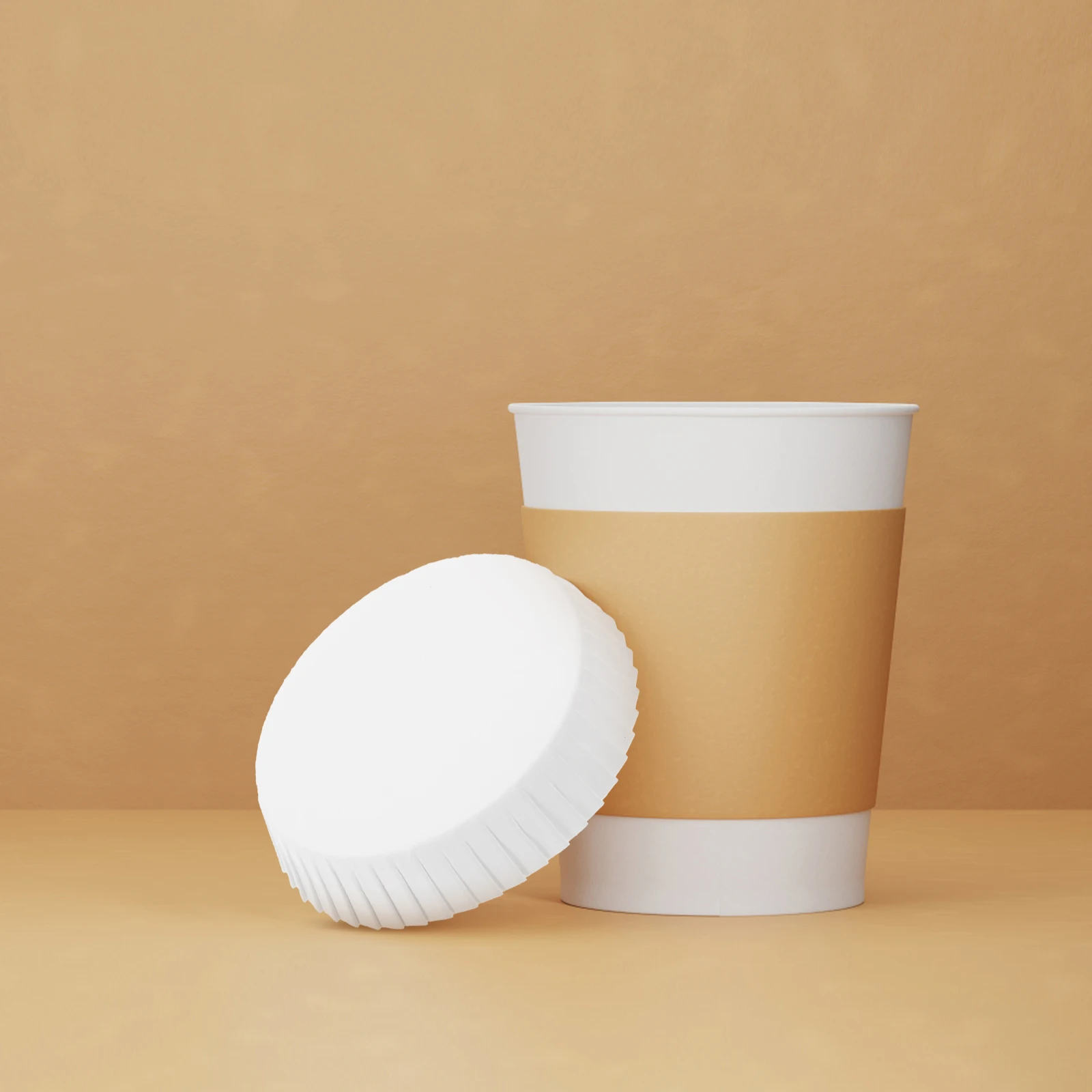 

50pcs Paper Cup Lids Disposable White Coffee Covers Versatile for Hotels Guesthouses Cafes Restaurants Easy DIY Marks Prevention