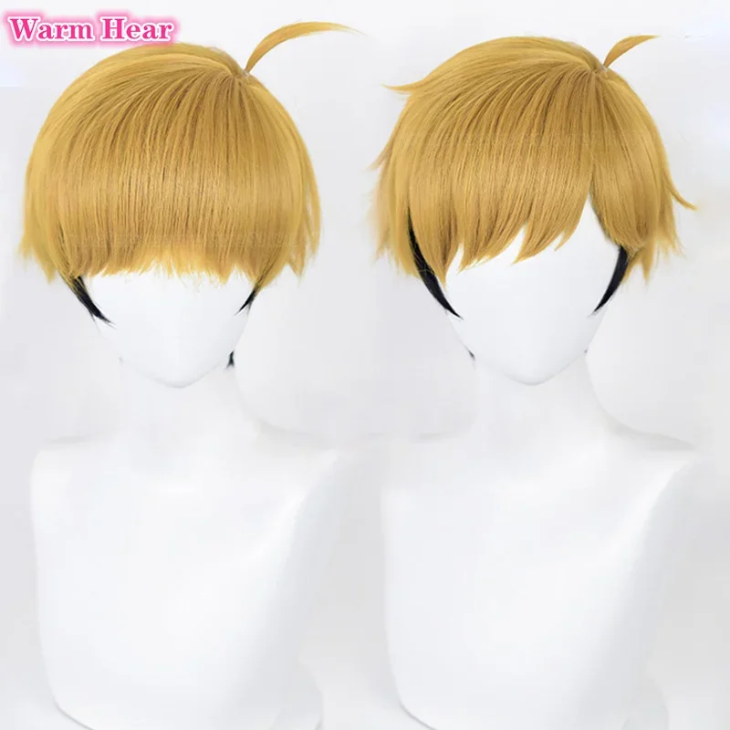 Hochwertige synthetische anime miya atsumu miya osamu cosplay perücke 30cm no.7 miya atsumu perücken hitze beständige party perücken eine perücken kappe