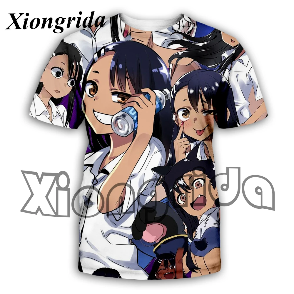 Nagatoro Hayase Kawaii Loli T Shirt Mens 3D Hentai Sexy Anime Crew Neck Tees Cosplay Otaku Tops Unisex Summer XXS-6XL