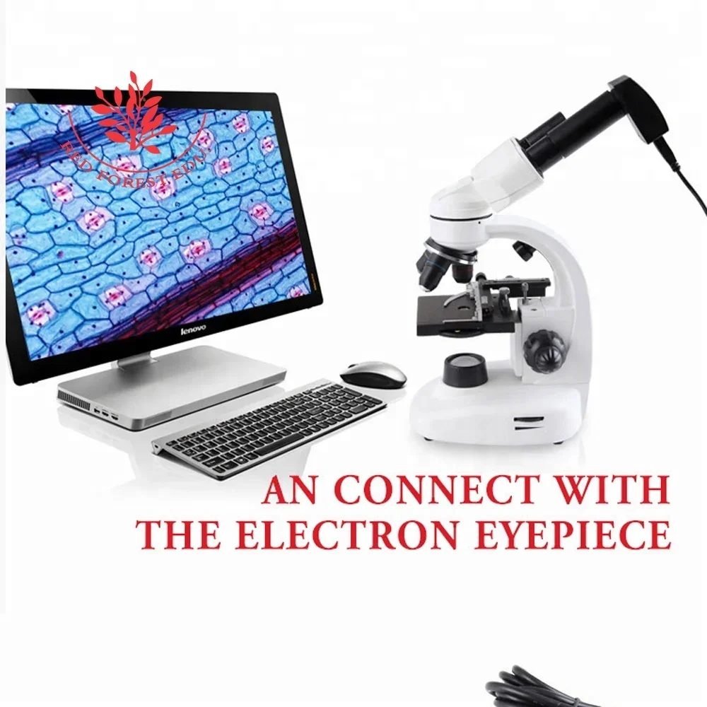 Biology lab equipment 40-400X binocular microscope