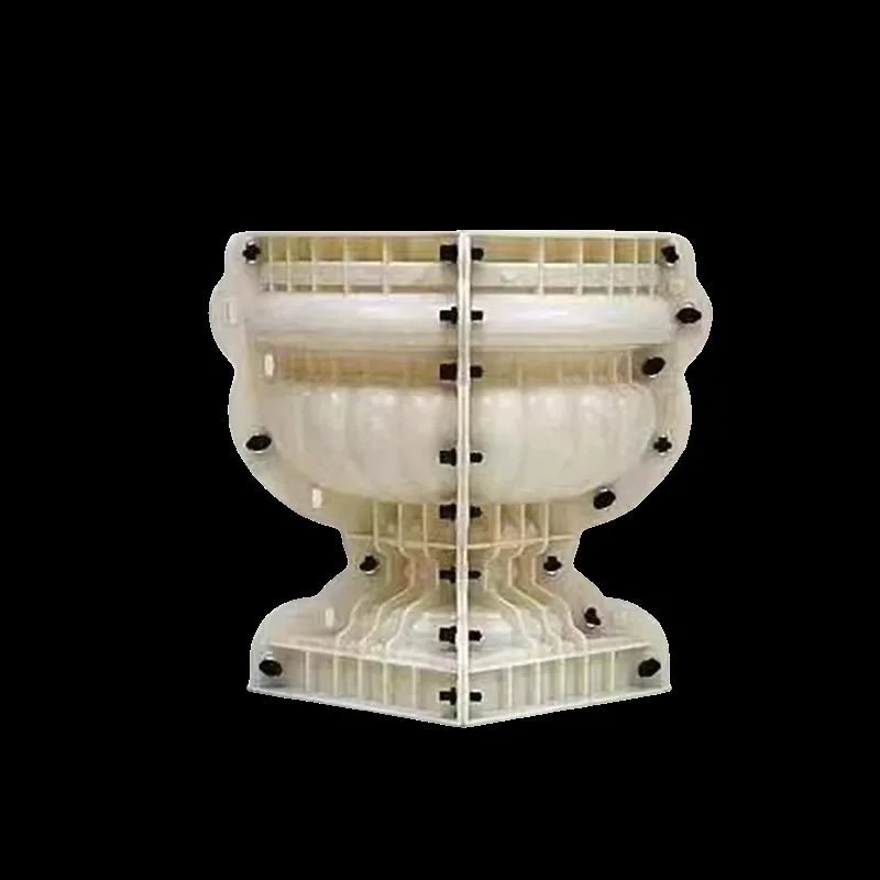 قالب وعاء الزهور المستدير وعاء الاسمنت قالب بونساي أوروبي بوعاء نبات سميك #6