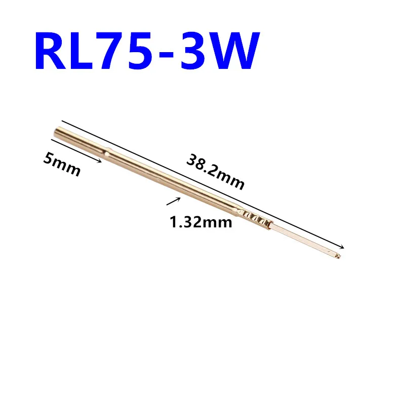 100PCS/Pack RL75-3W Test Needle Sleeve Outer Diameter 1.32mm Length 38.3mm Snap Ring Height 5mm Spring Test Probe Needle Seat