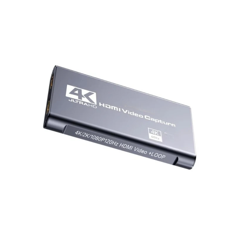 

Game capture card, live video capture device, plug and play operation, black 4K resolution