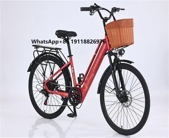

2025 26 Inch 36v Lithium 400W Brushless Motor City Electric Bicycle Women Low Price Ladies Bicycle with Lithium Battery