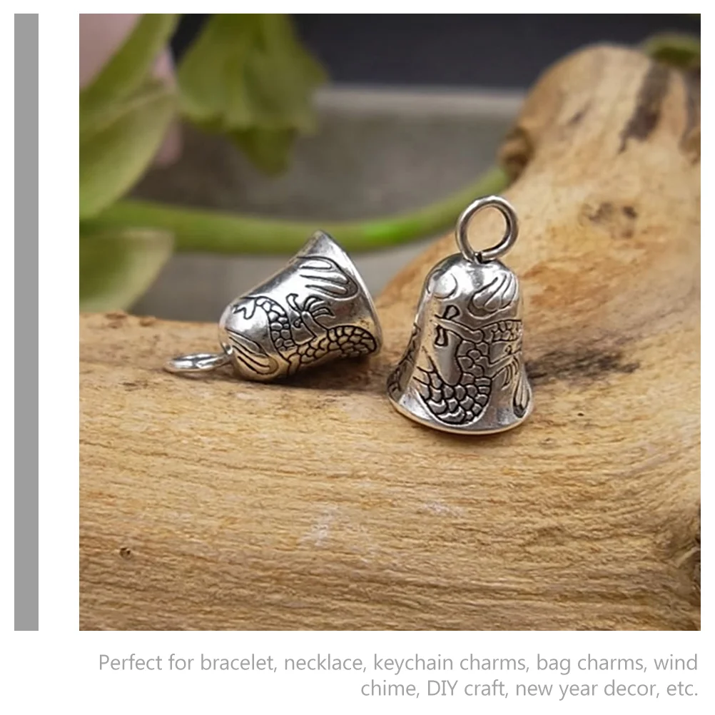 10 Pcs Mini Bell Pendant Alloy Craft Charms Small Hanging Bells Wind Chime Diy Jewelry Accessories Keychain Bag